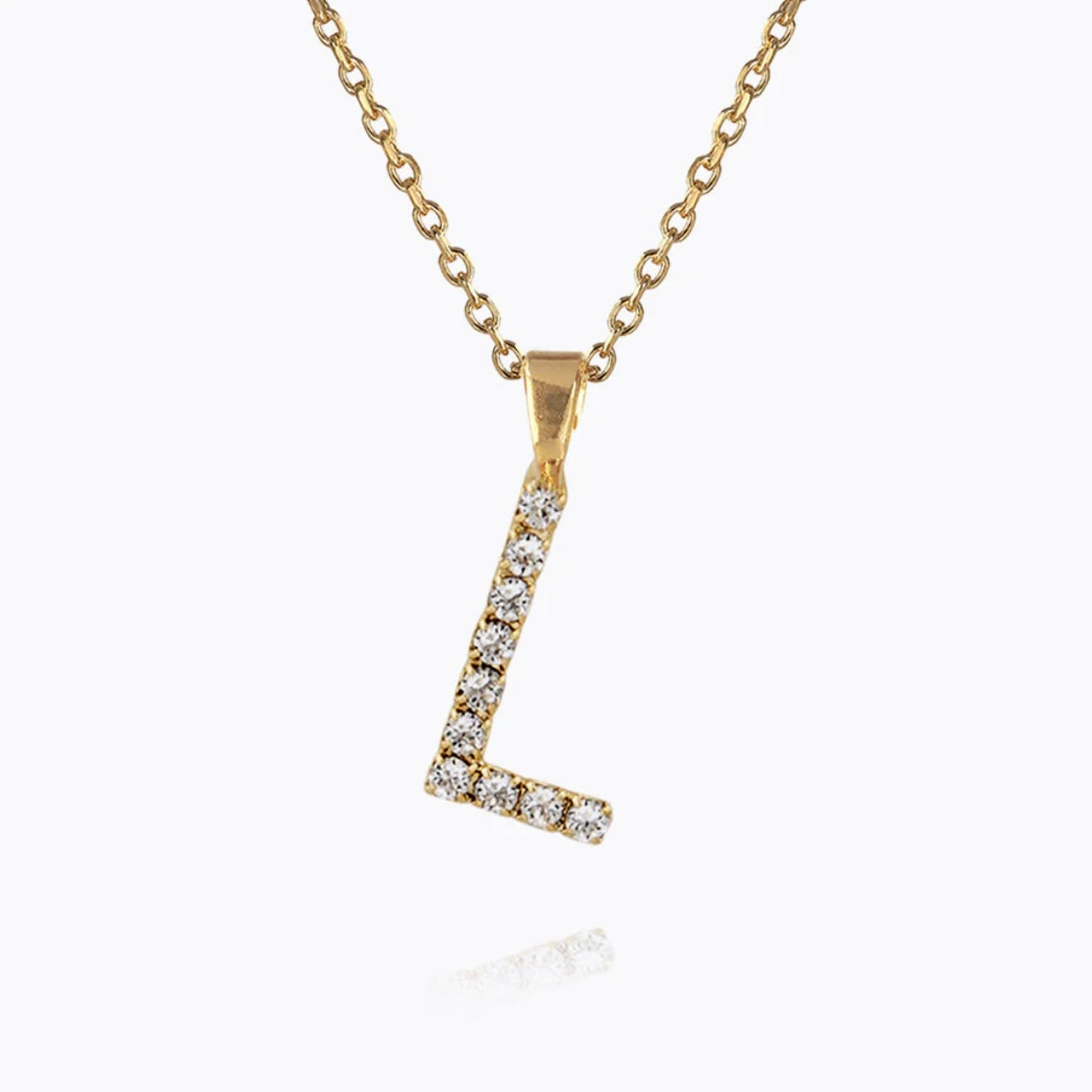 Caroline Svedbom Mini Letter necklace Gold Letter L