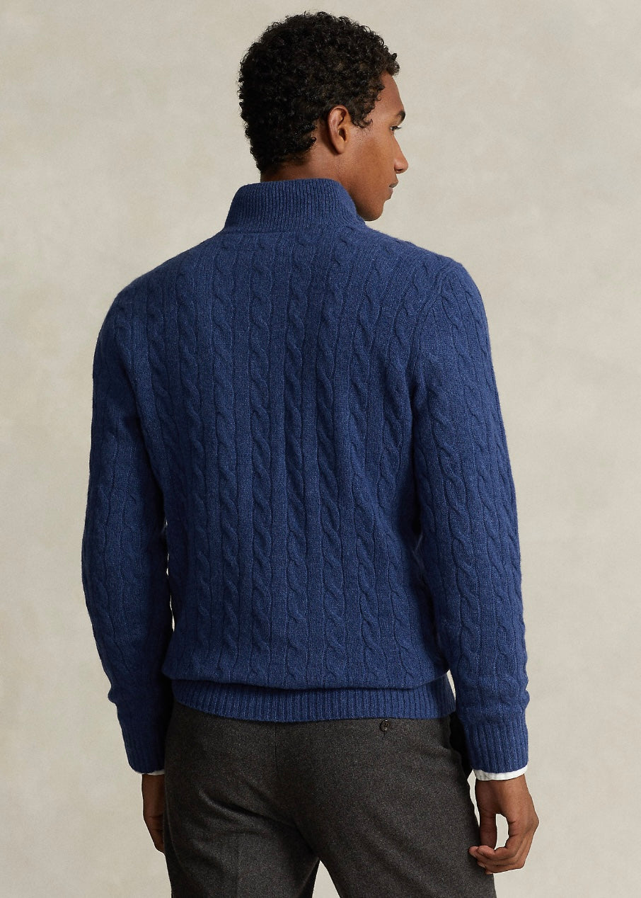Cable Knit Sweater Rustic Navy Heather