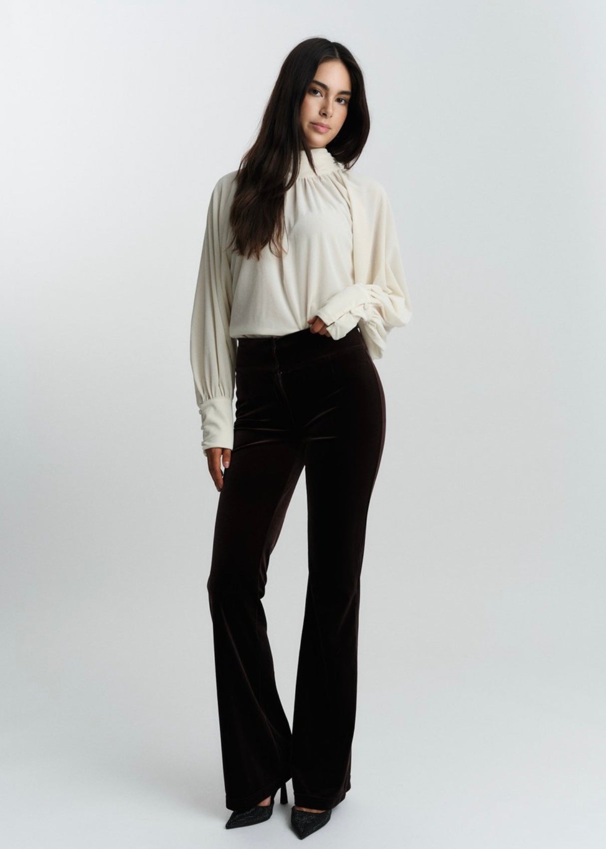 Lill Velour top White