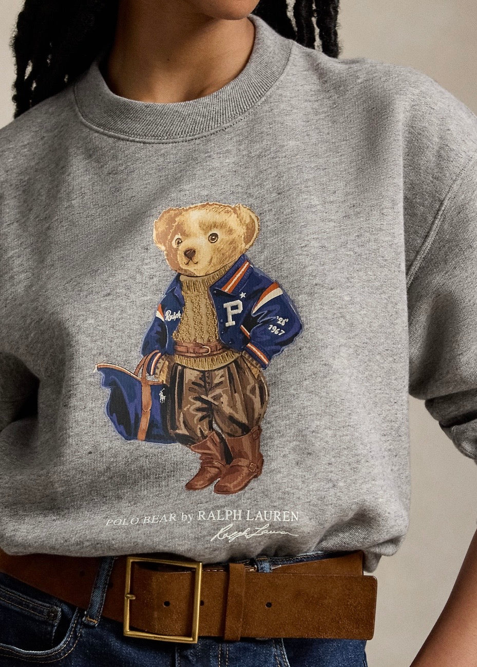 Polo Bear Fleece Crewneck Dark Vinatge