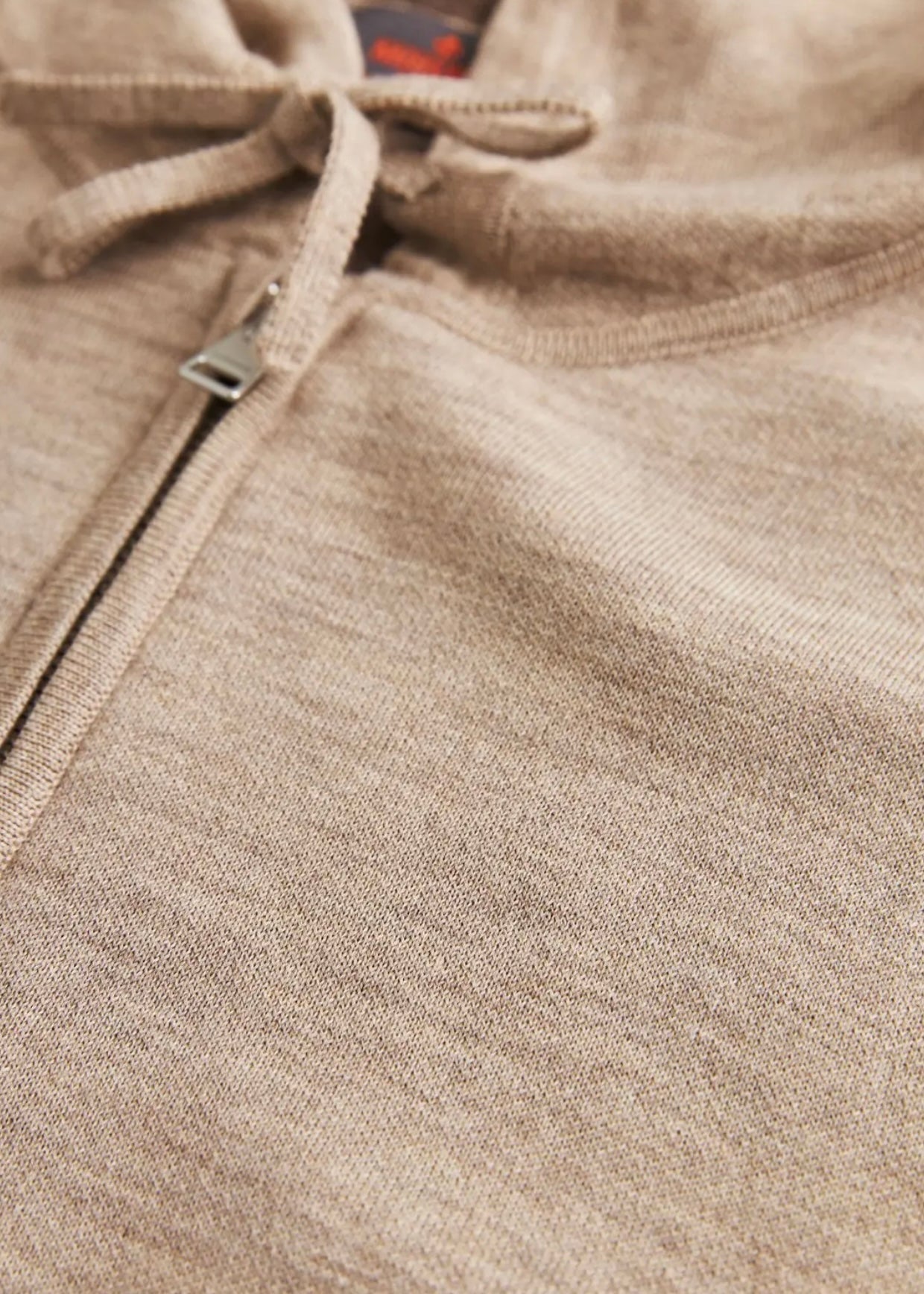 Merino Double Zip hood Khaki