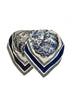 Wool-Silk Scarf Black/Navy