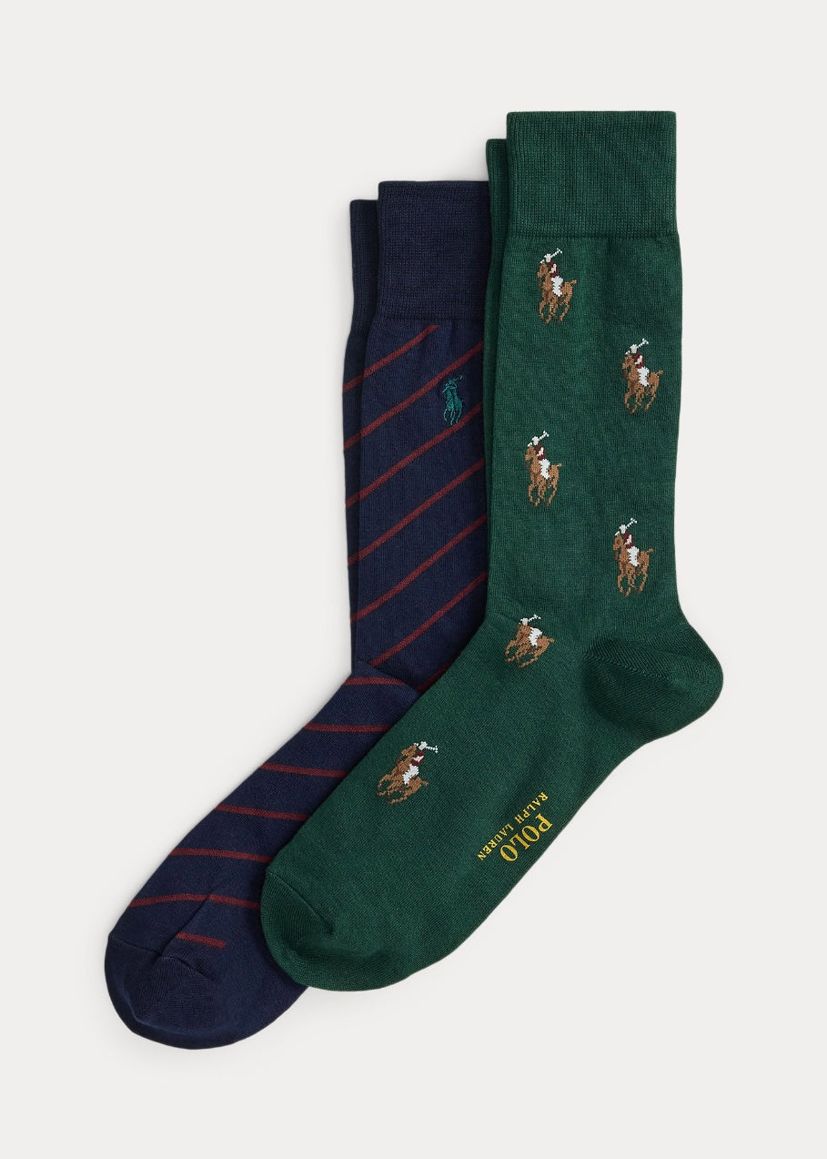 Signature 2-pack socks Forest/Navy