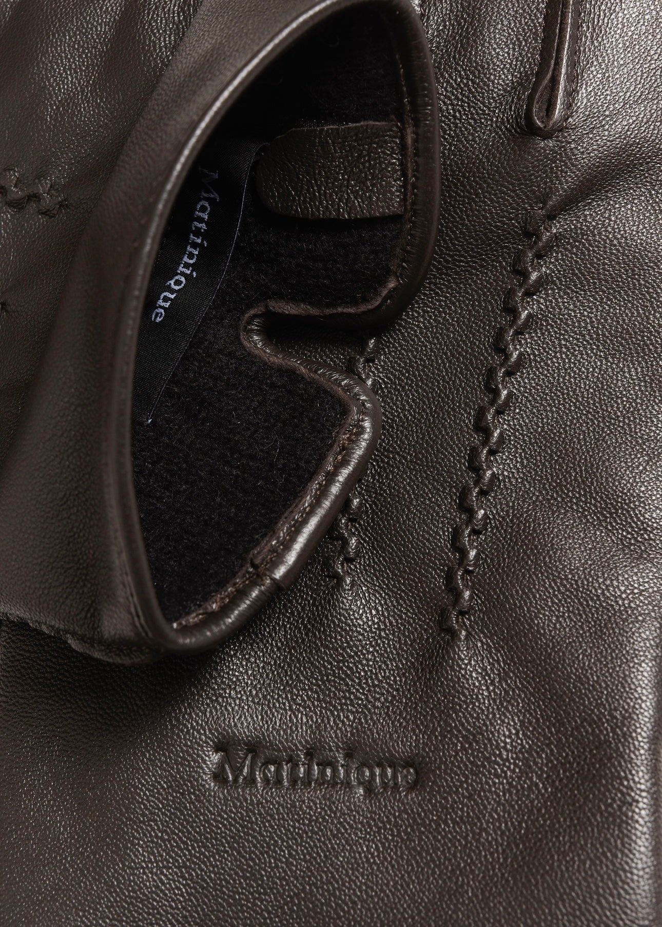 Trewy Leather gloves Dark Brown