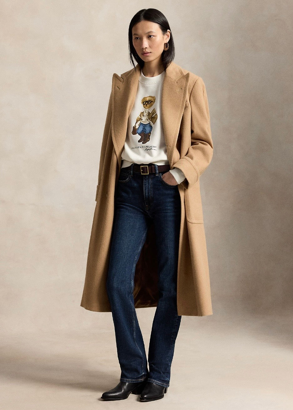 Polo Bear Fleece Crewneck Antique Cream