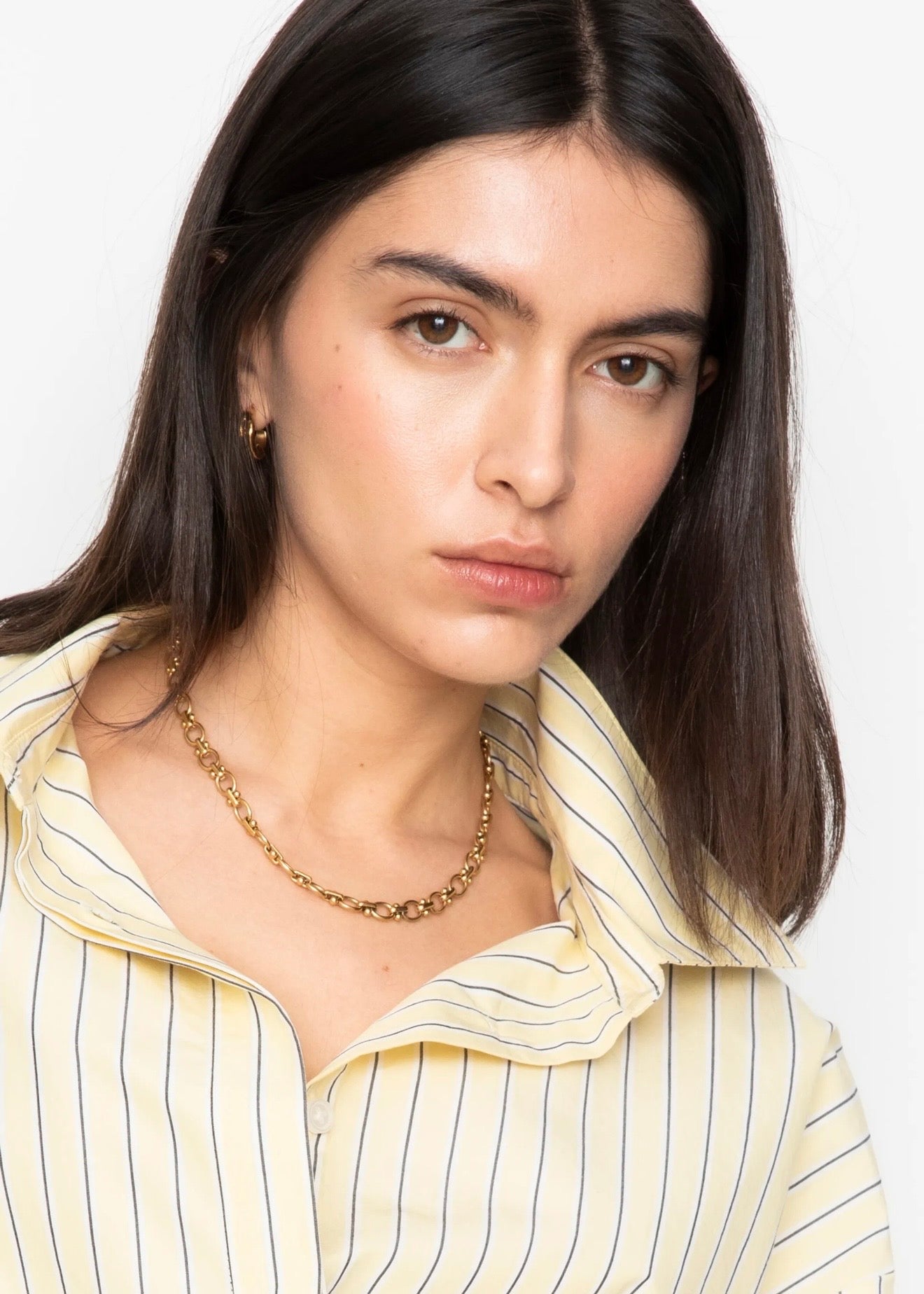 Nell Shirt Light Yellow Stripe