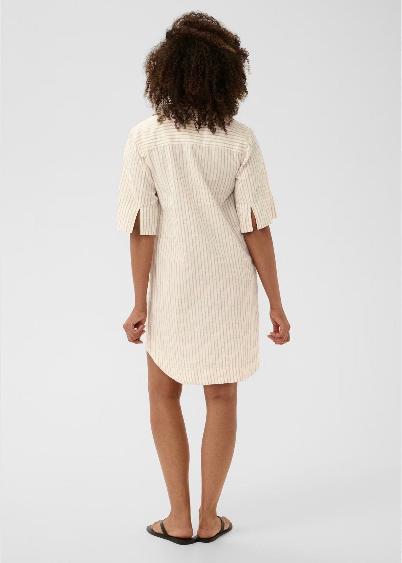 Berrit Dress Neutral Stripe