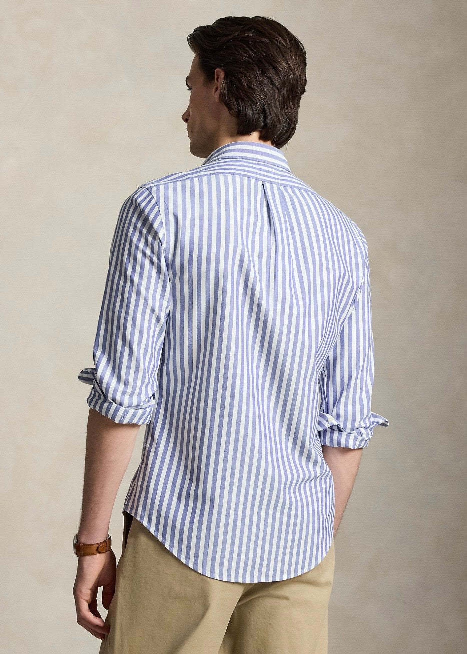 Slim Fit Striped Oxford Shirt Heritage Royal