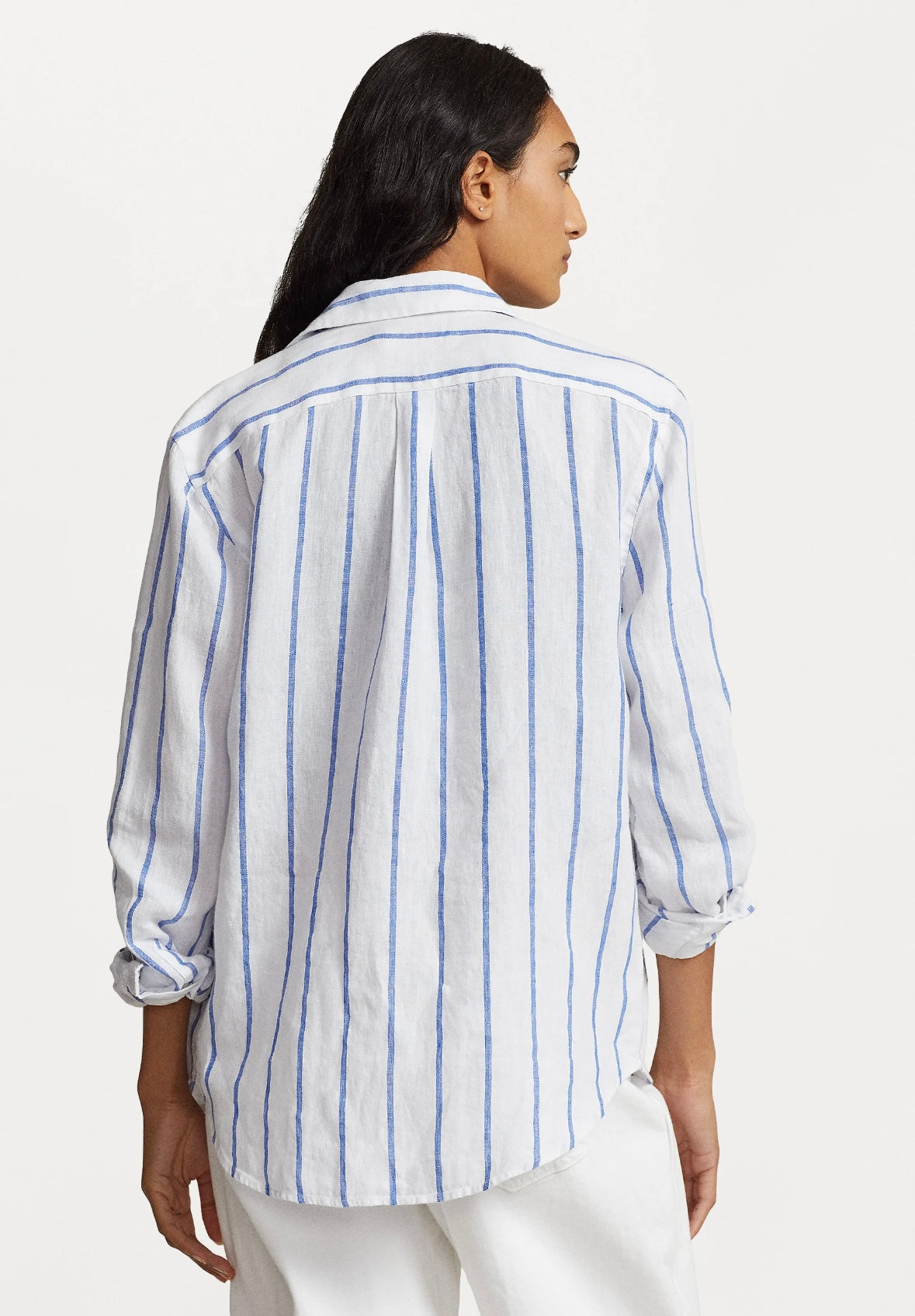 Polo Ralph Lauren Linen shirt  - White/Royal Stripe