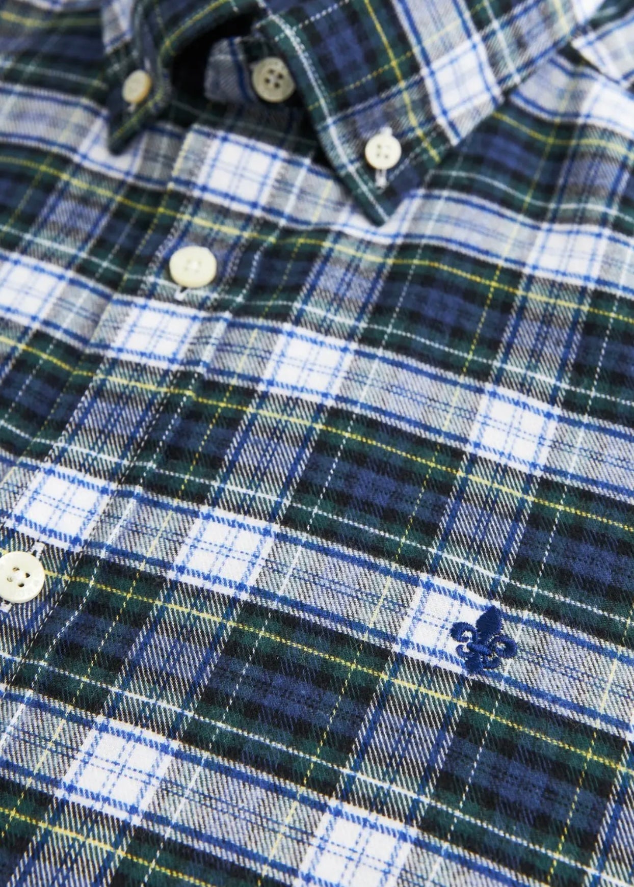 Soft Twill Tartan Shirt Blue