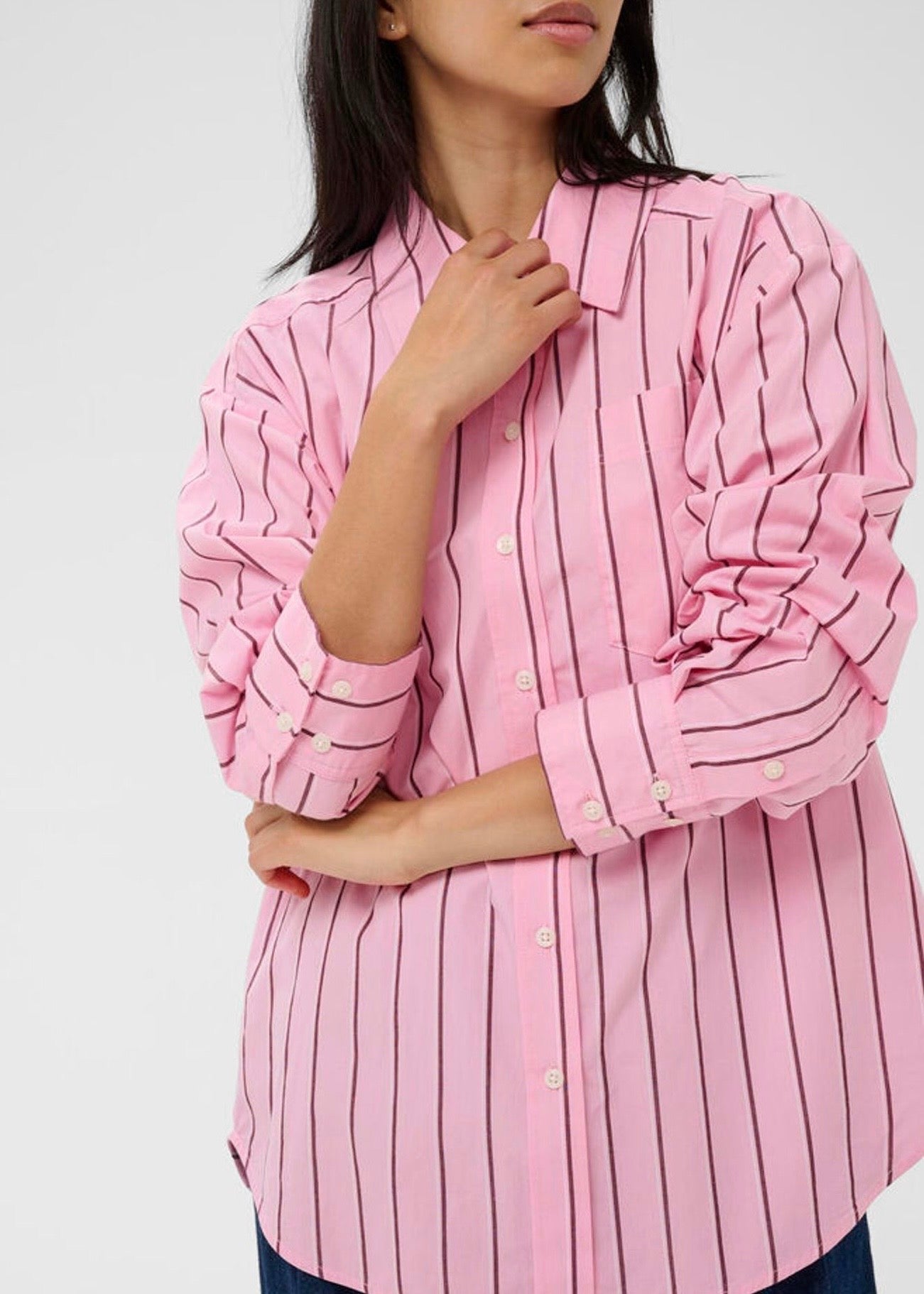 Anabella Shirt Pink Stripe