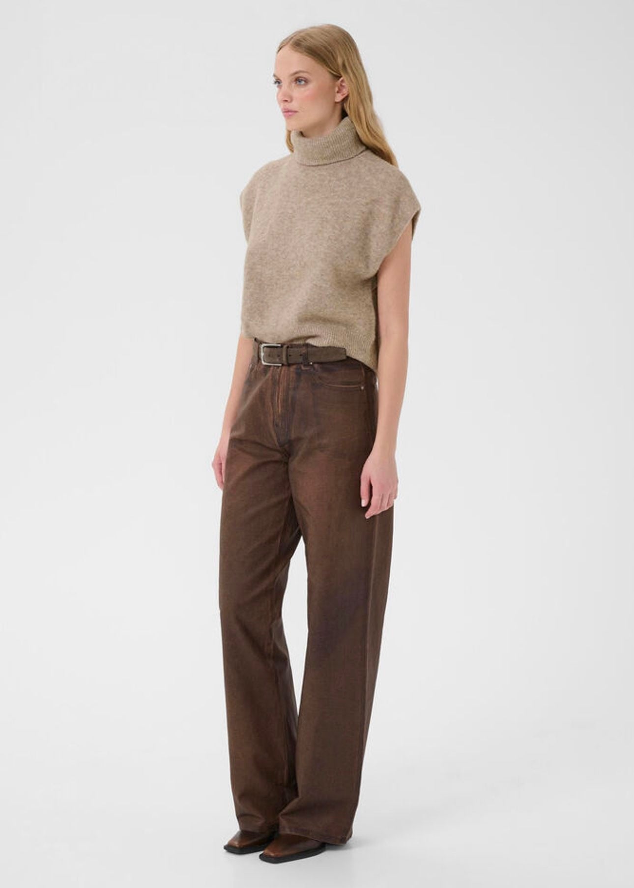 Alpha Waistcoat Warm Sand Melange