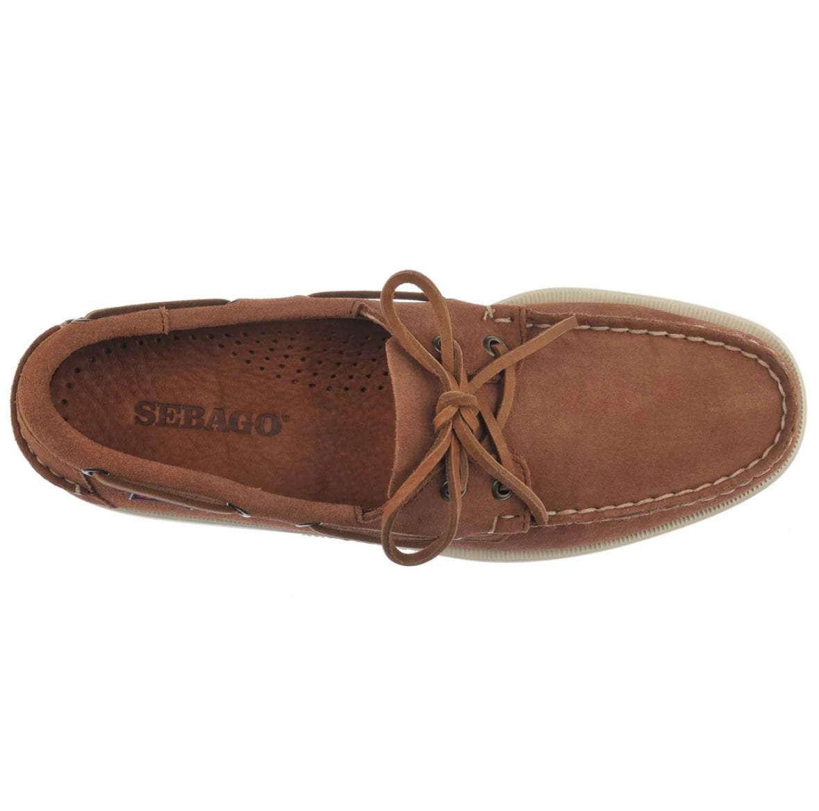 Sebago Docksides Portland Nubuck - Dk.Brown