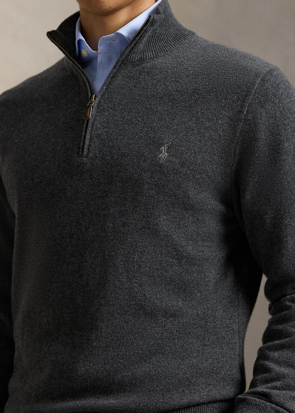 Polo Ralph Lauren Wool zip - Dark Charcoal Heather