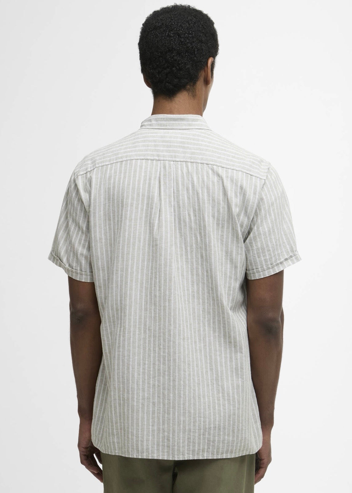 Nelson Striped Shirt Bleached Olive