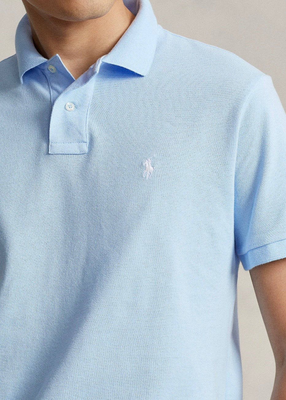 Mesh Polo Shirt Office Blue