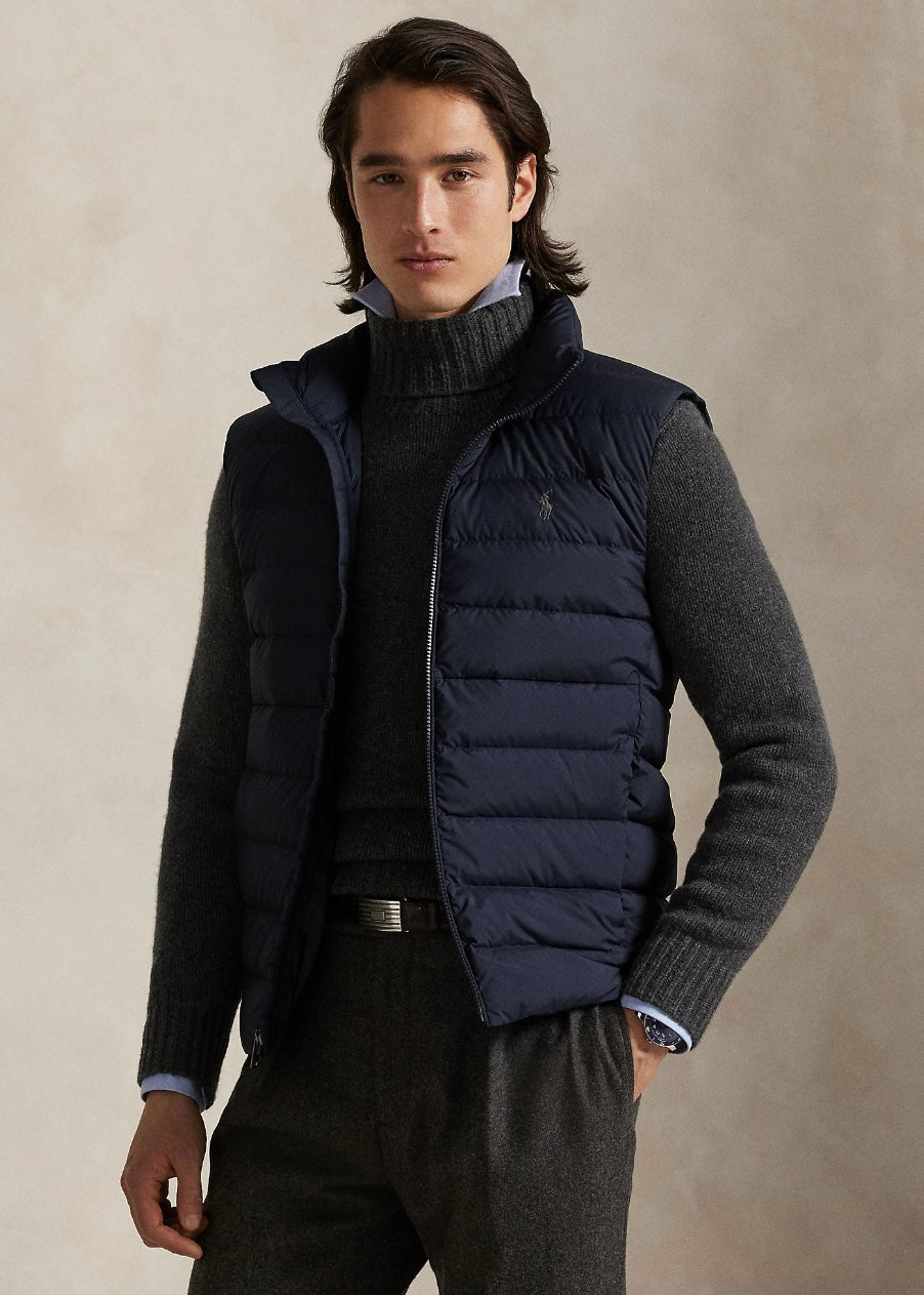 The Colden Down vest Navy