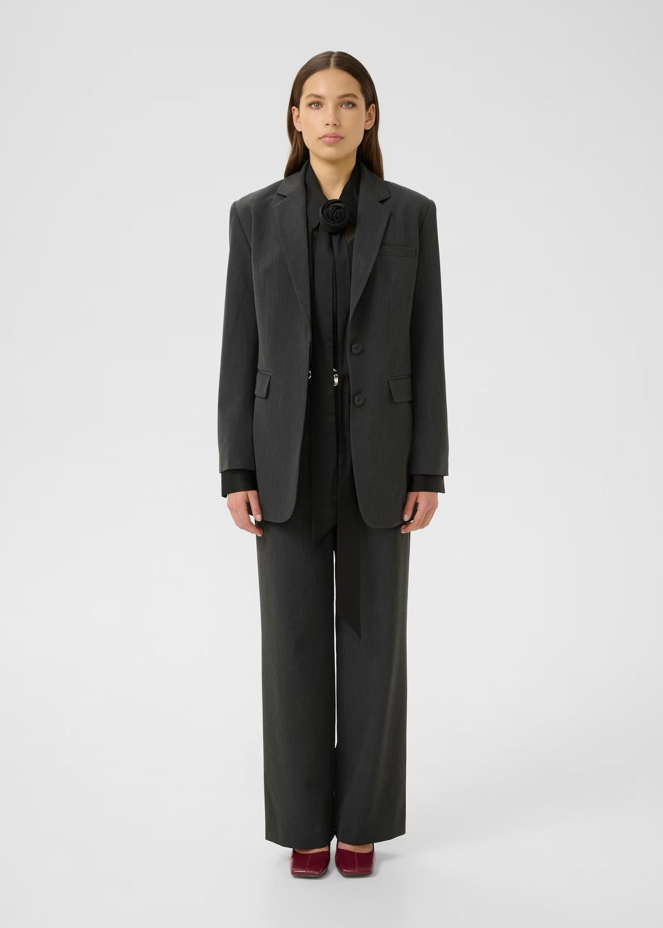 Erle blazer Dark Grey Melange