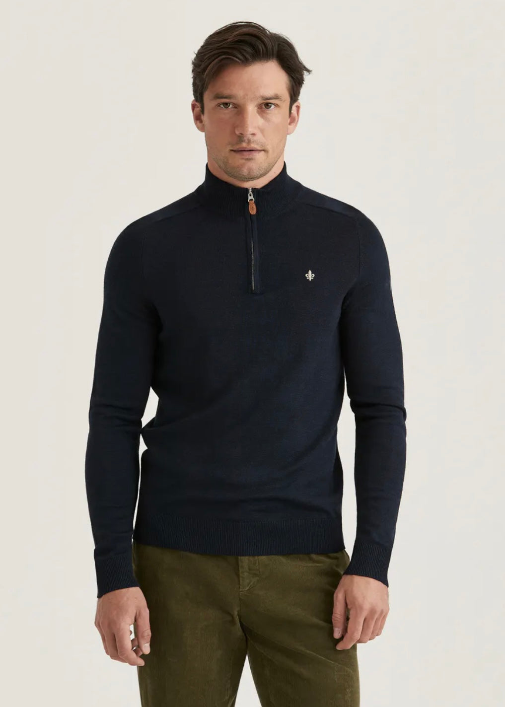 Morris Merino John Zip - Navy