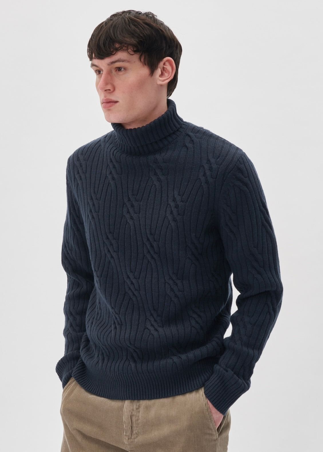 Matinique Roll Pattern sweater - Dark Navy