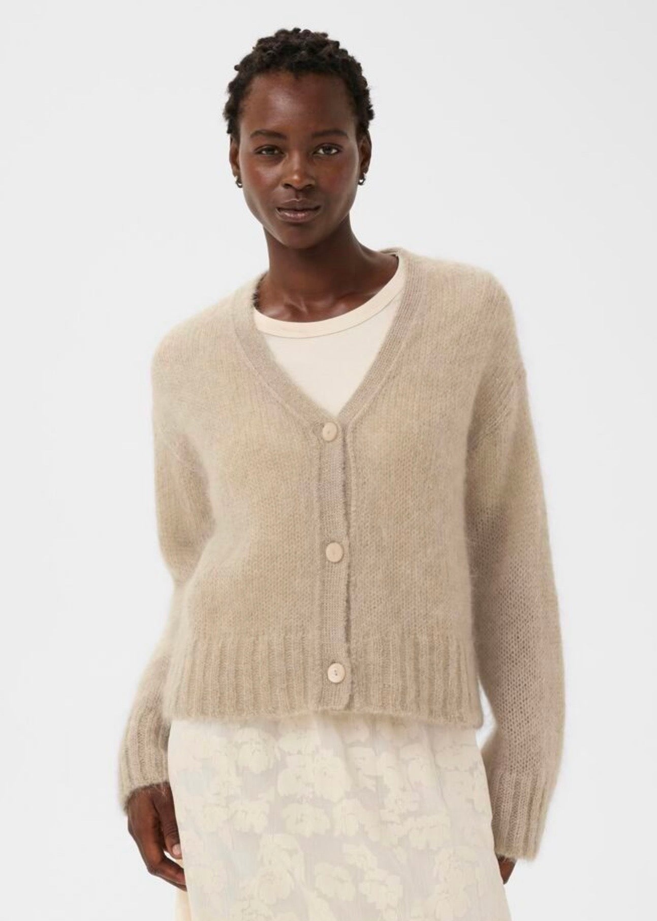 Zendaya Cardigan Light Camel Melange