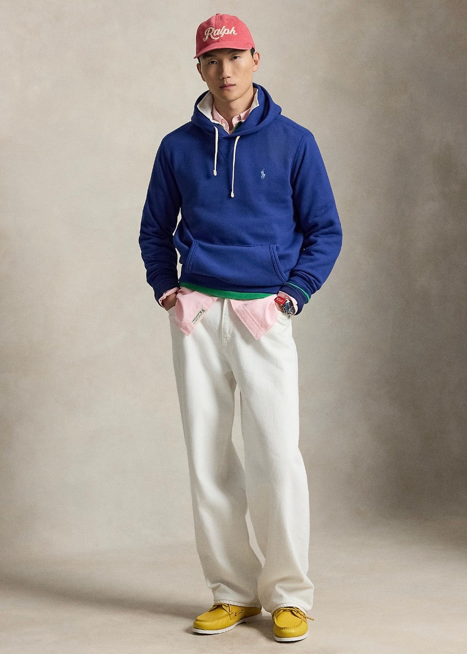 The RL Fleece Hoodie Blue Yacht