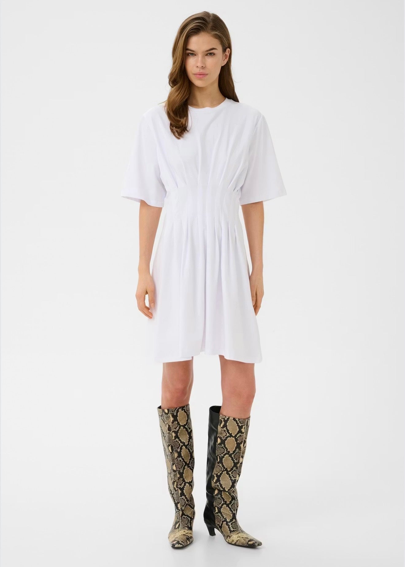 Inez Short Dress White
