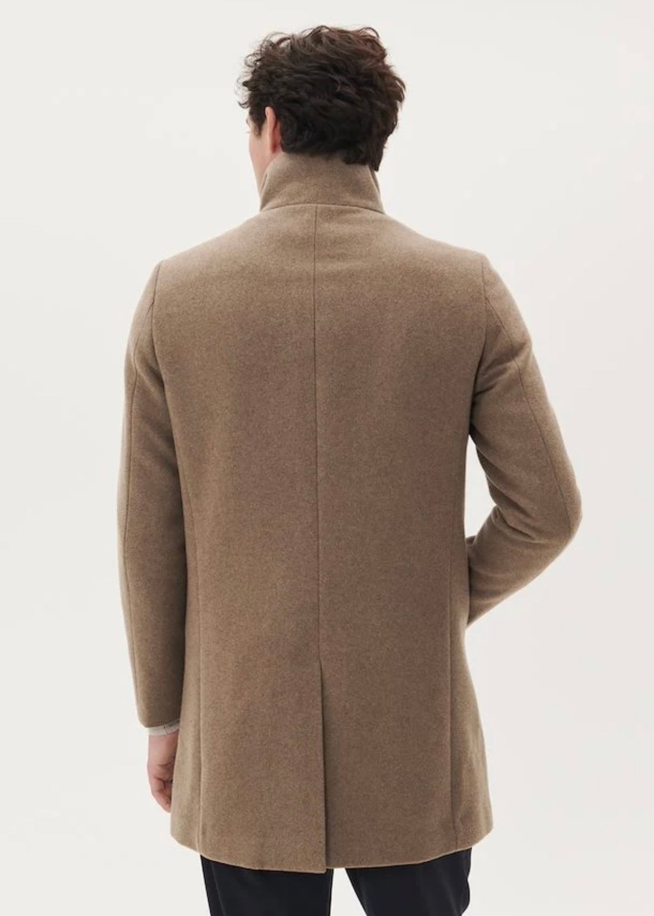 Matinique Harvey Wool coat - Walnut