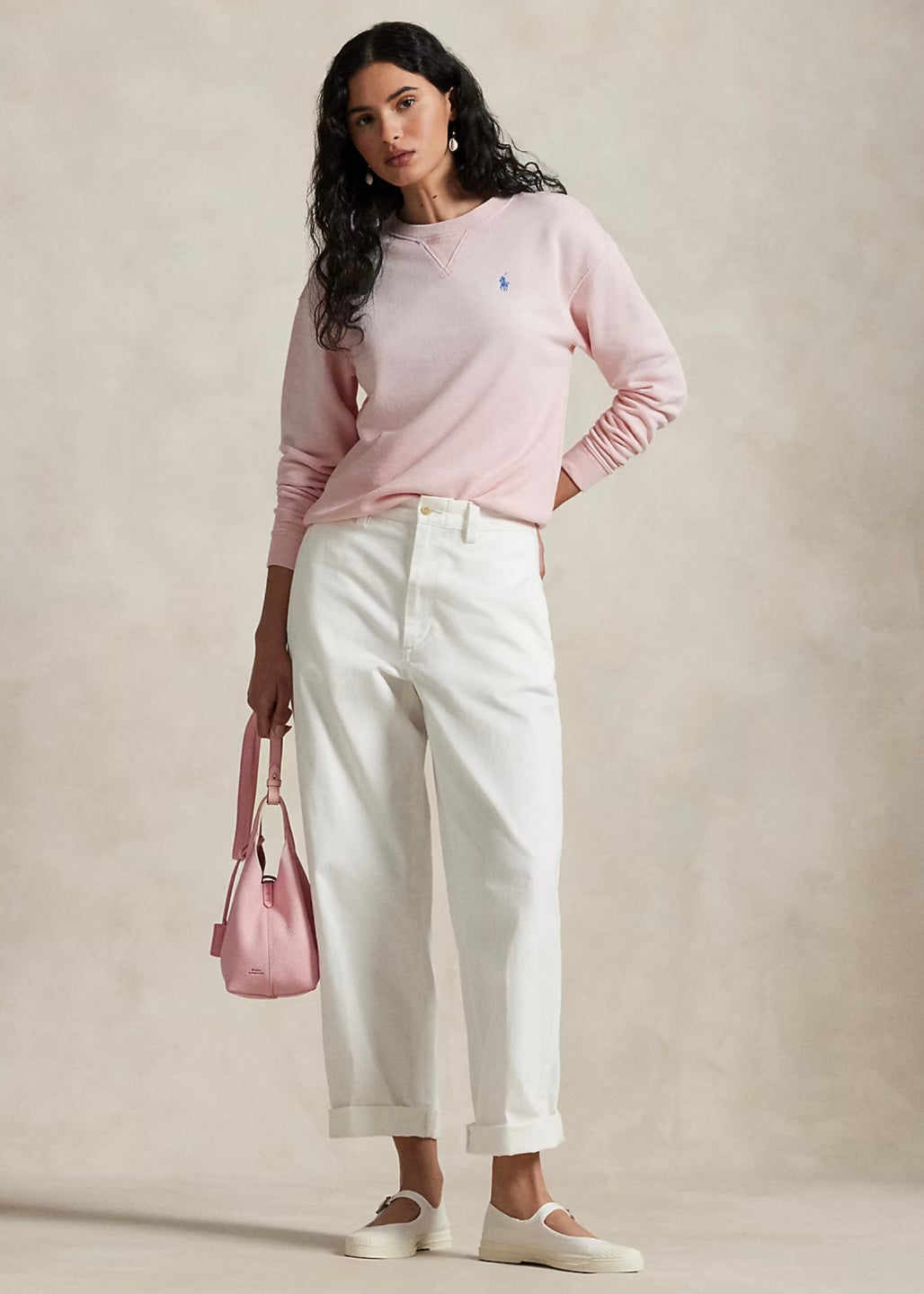 Ralph Lauren College crew - Pink Sand