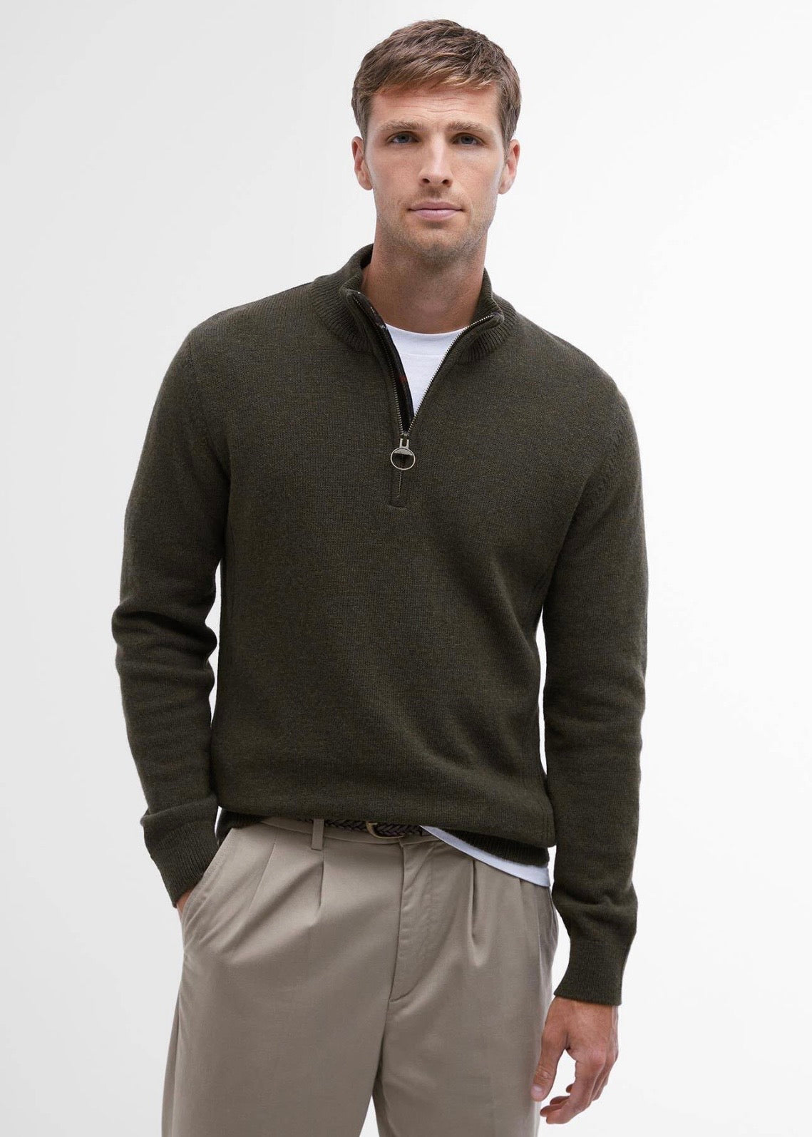 Holden Half Zip Olive Marl