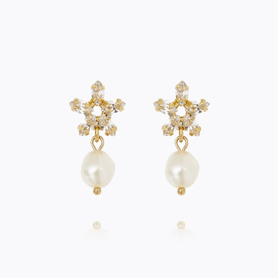 Caroline Svedbom Emmy earrings Gold Pearl/Crystal