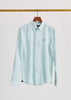 Douglas Linen Stripe Shirt Green