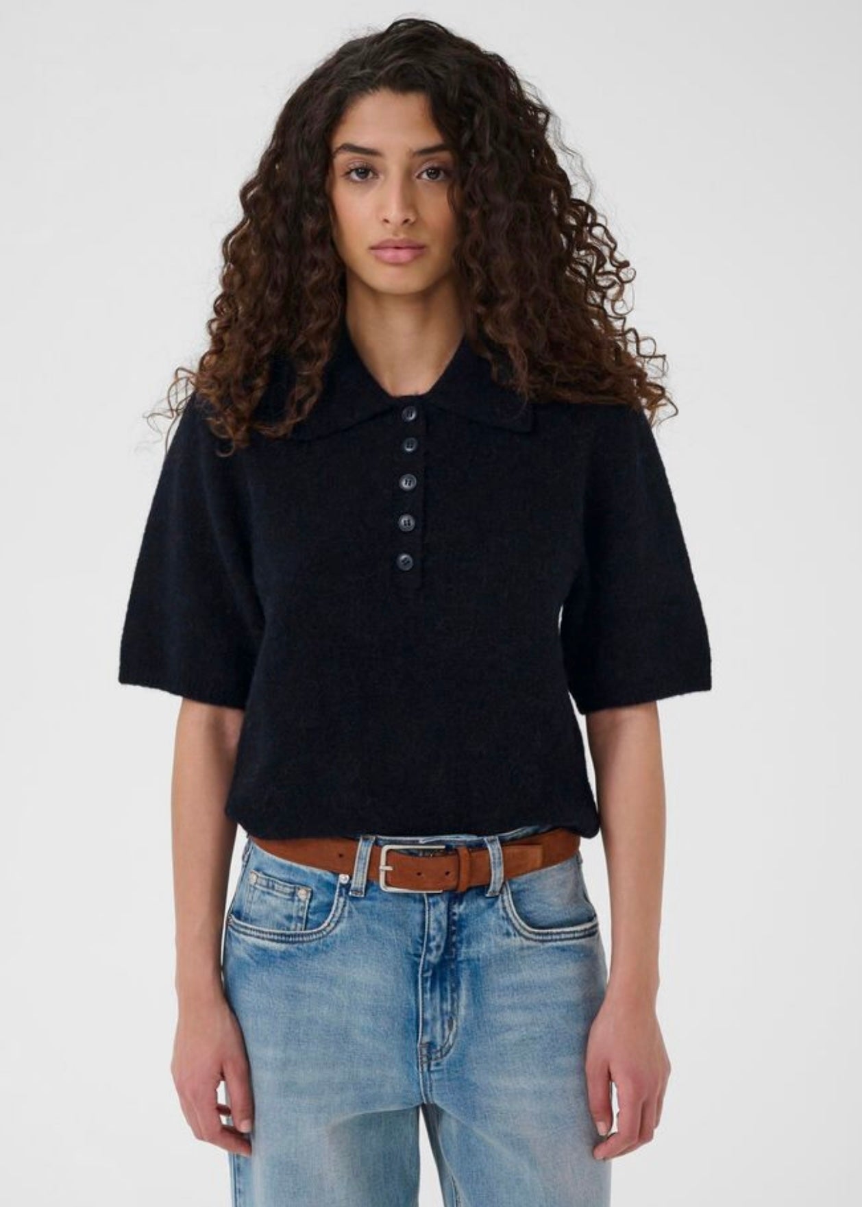 Alpha Polo Pullover Skycaptain Melange