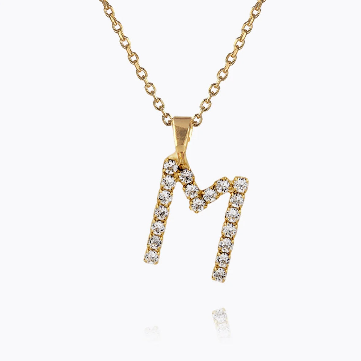 Caroline Svedbom Mini Letter necklace Gold Letter M