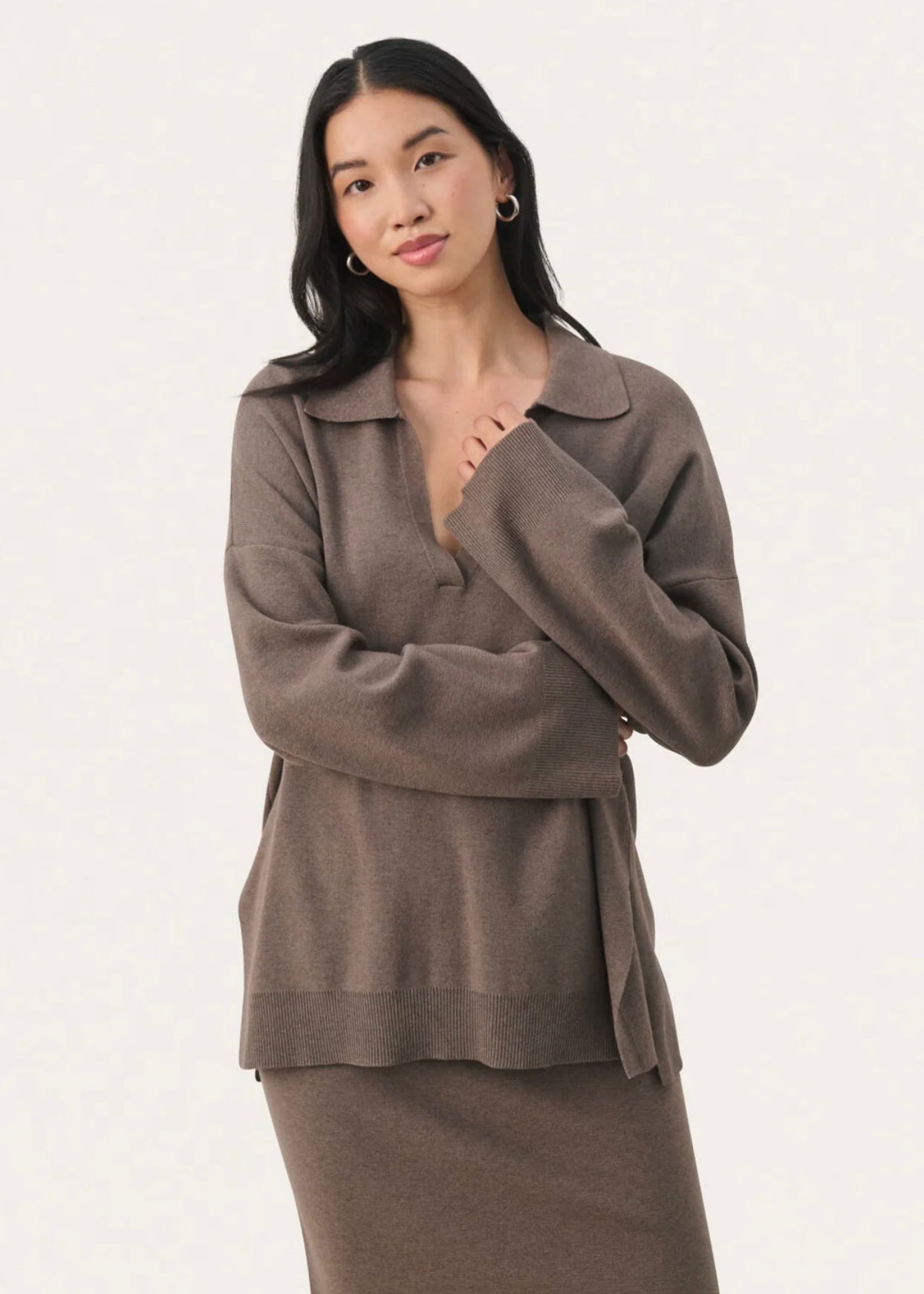 Part Two Natara sweater - Mink Melange