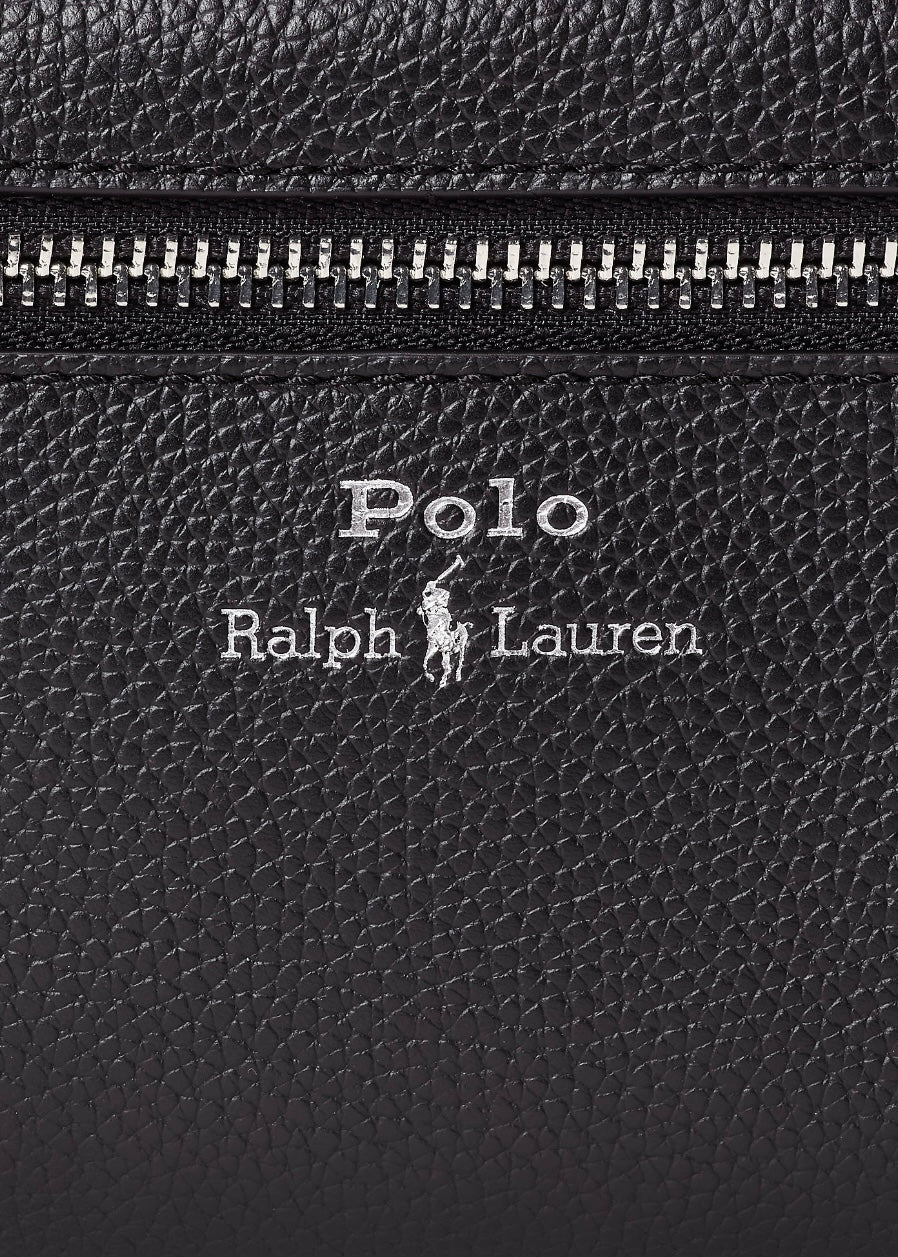 Leather Washbag Black