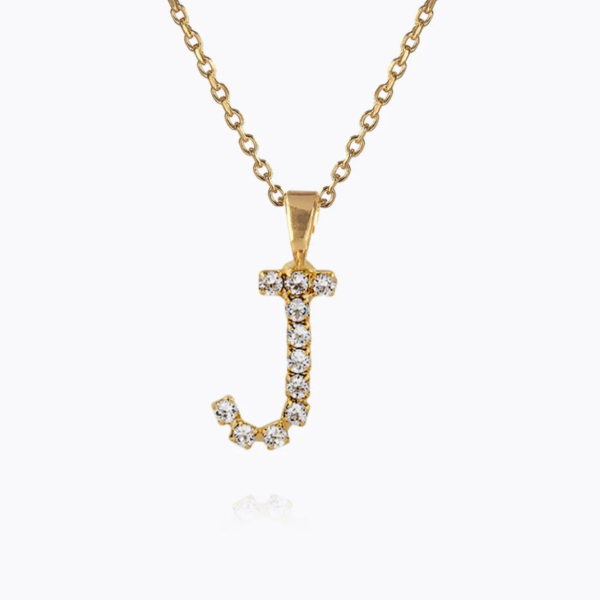 Caroline Svedbom Mini Letter necklace Gold Letter J