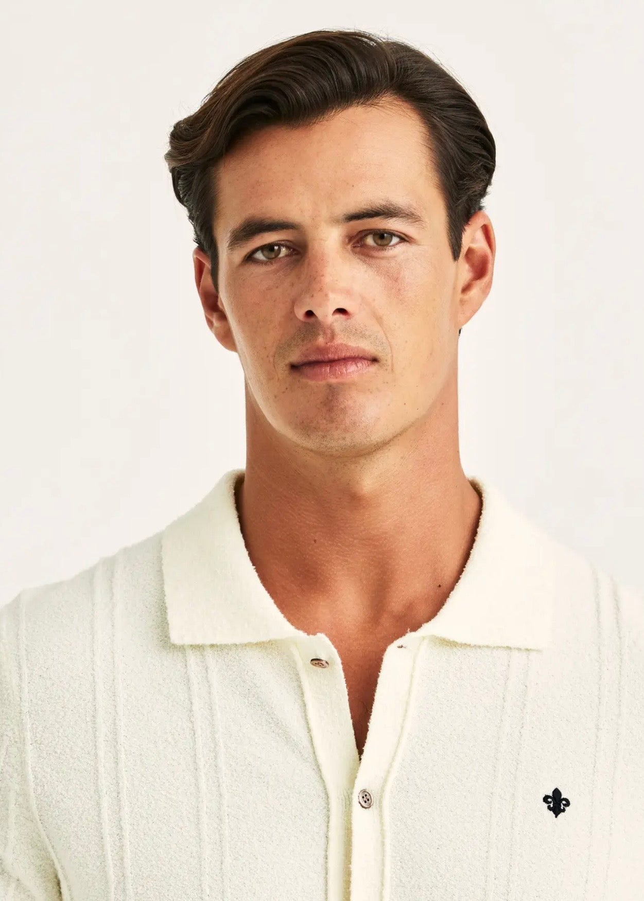 Clayton Knitted Shirt Offwhite