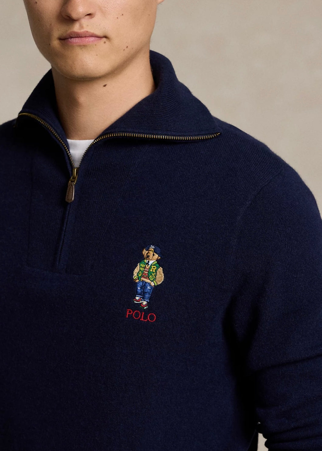 Polo Ralph Lauren Wool zip - Navy Bear