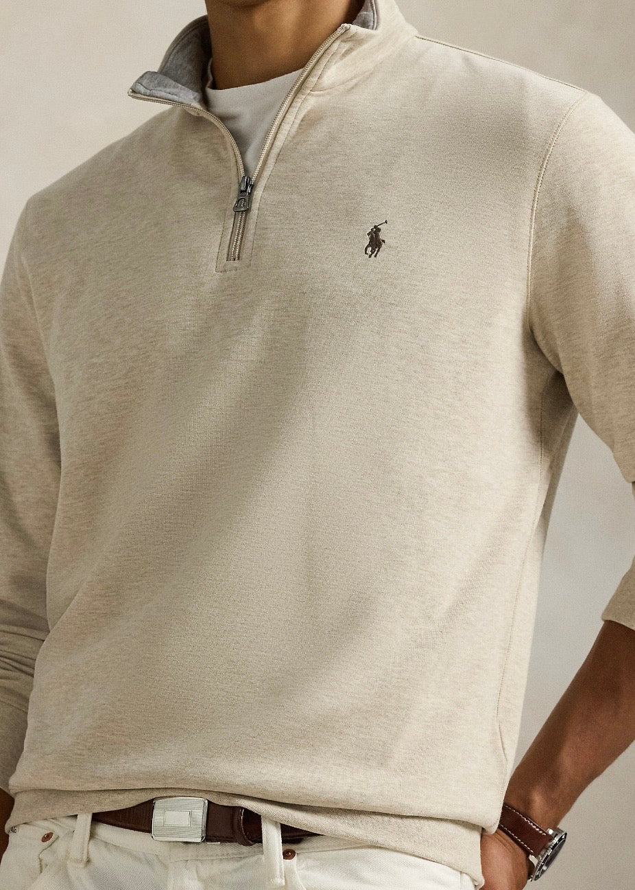 Jersey Quarter Zip Expedition Dune Heather
