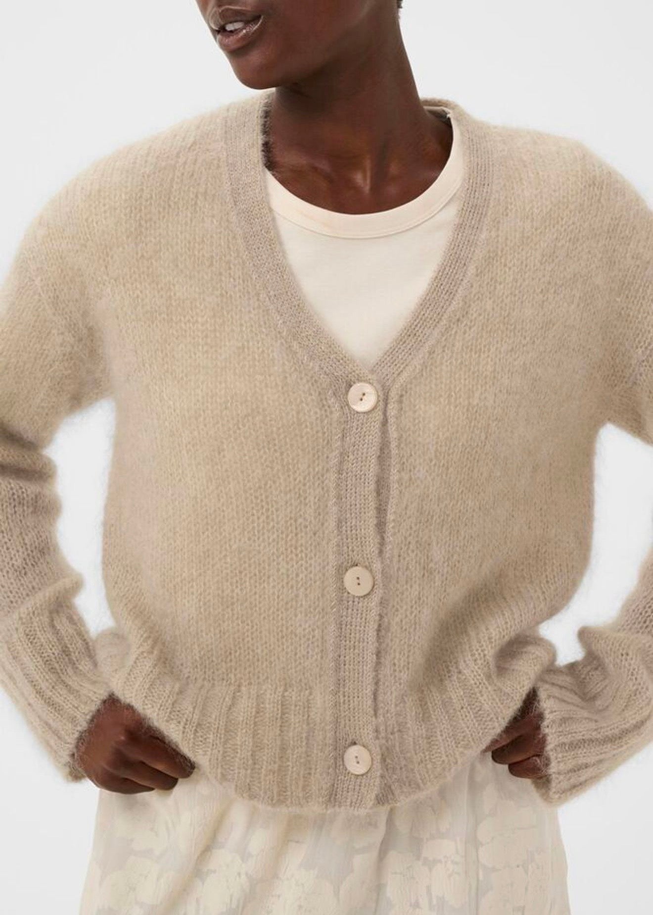 Zendaya Cardigan Light Camel Melange