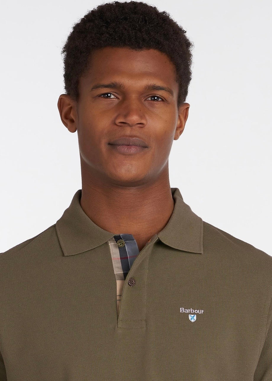 Tartan Polo Pique Dk. Olive