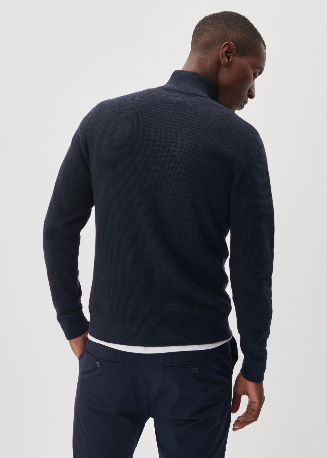 Matinique Lagoon zip - Dark Navy Melange