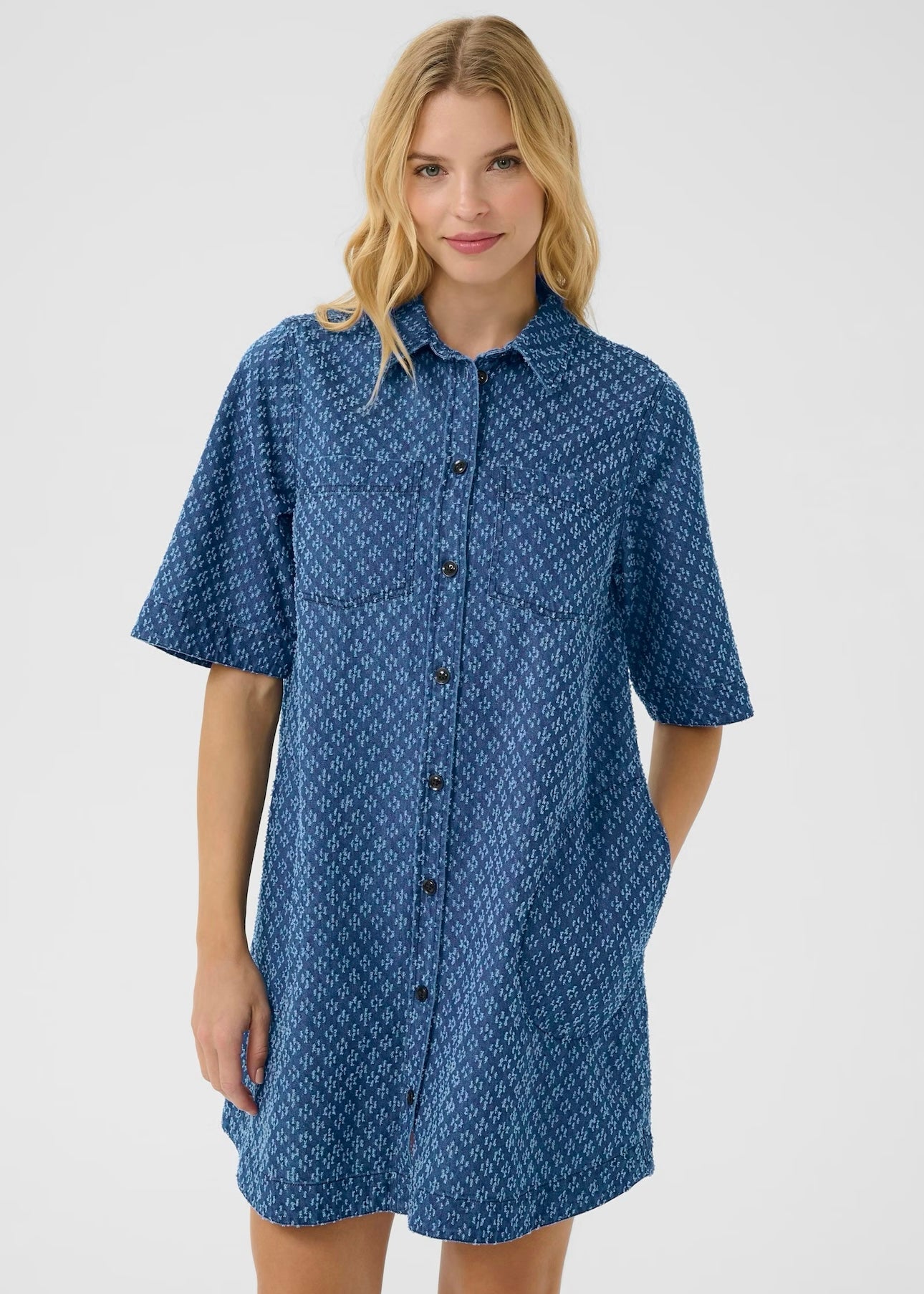 Sardia dress Ditressed Blue Denim