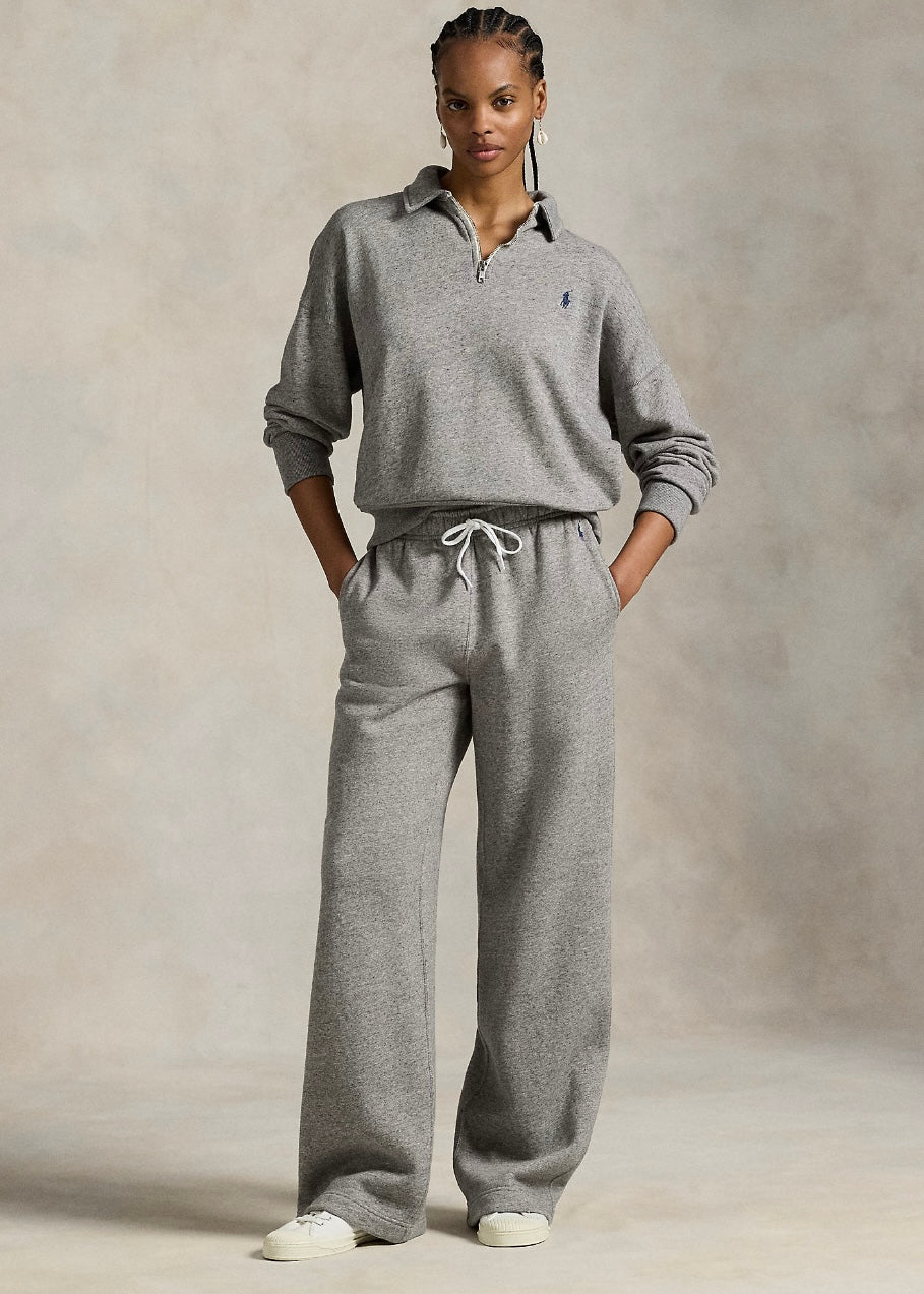 Fleece Wide sweatpants Dark Vintage Heather