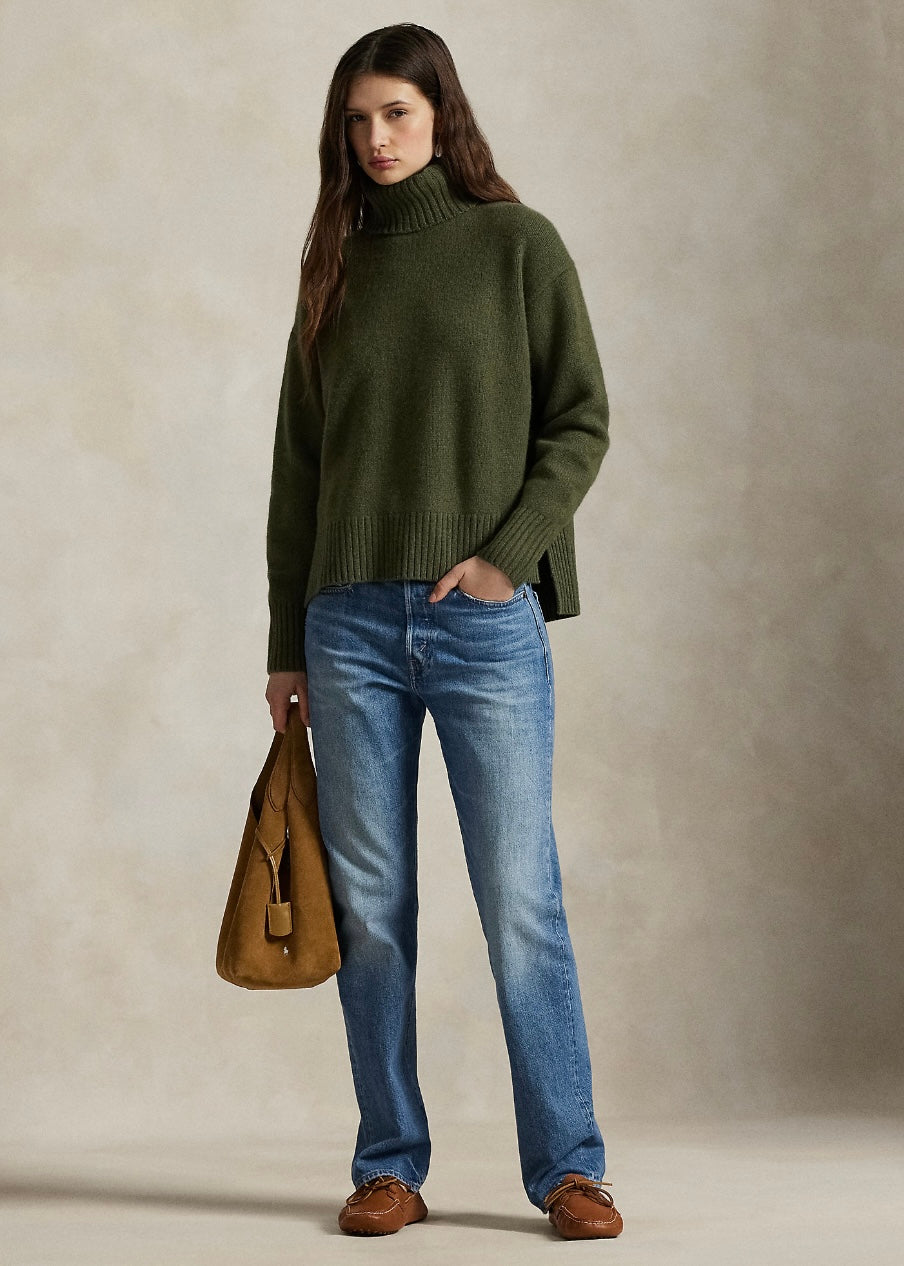Turtleneck sweater Spruce Heather