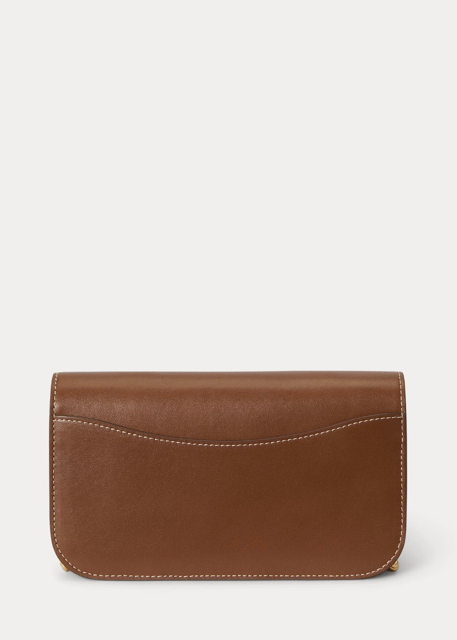 Polo ID Leather Chain Bag Brown