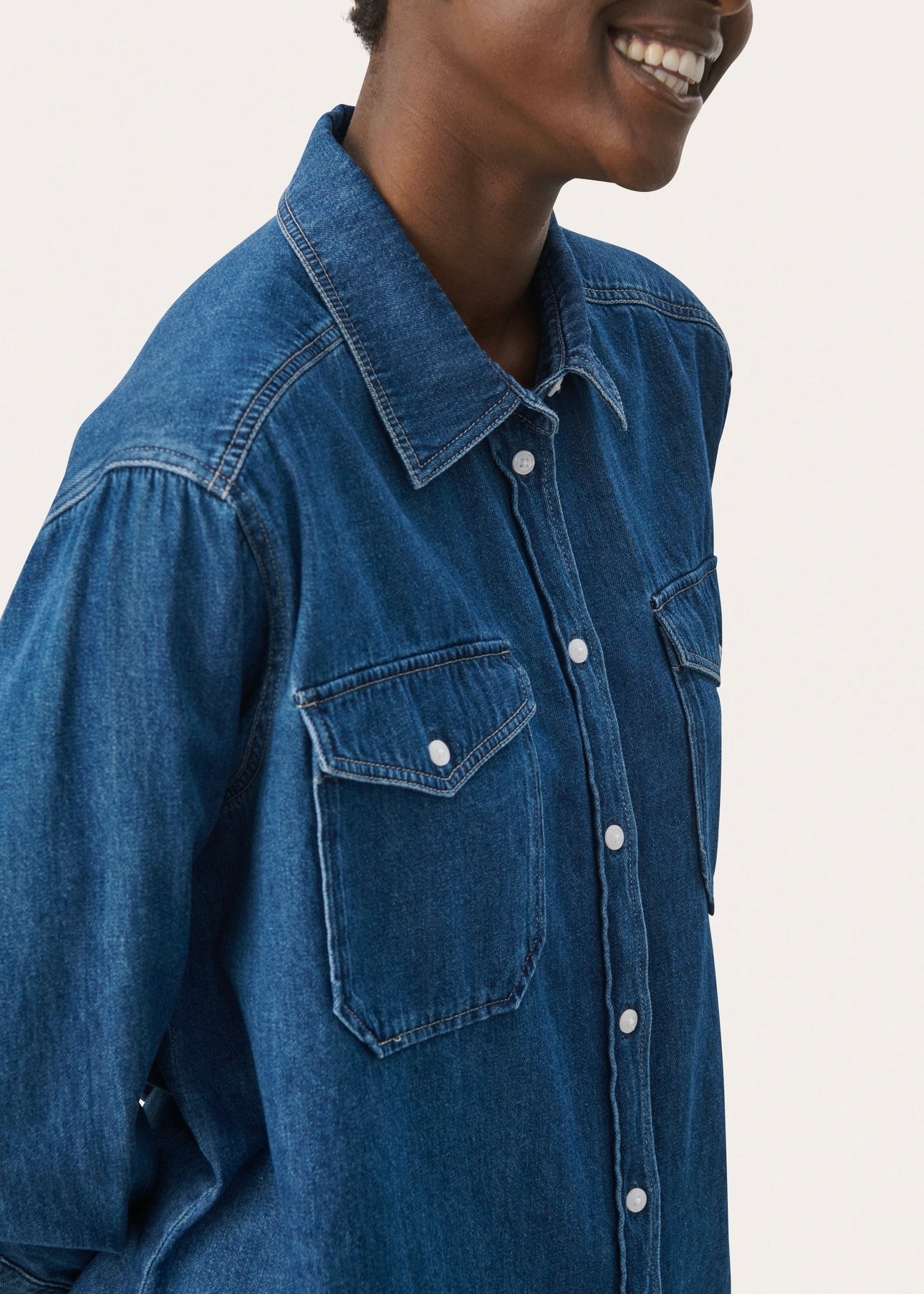 Part Two Collette shirt - Medium Blue Denim