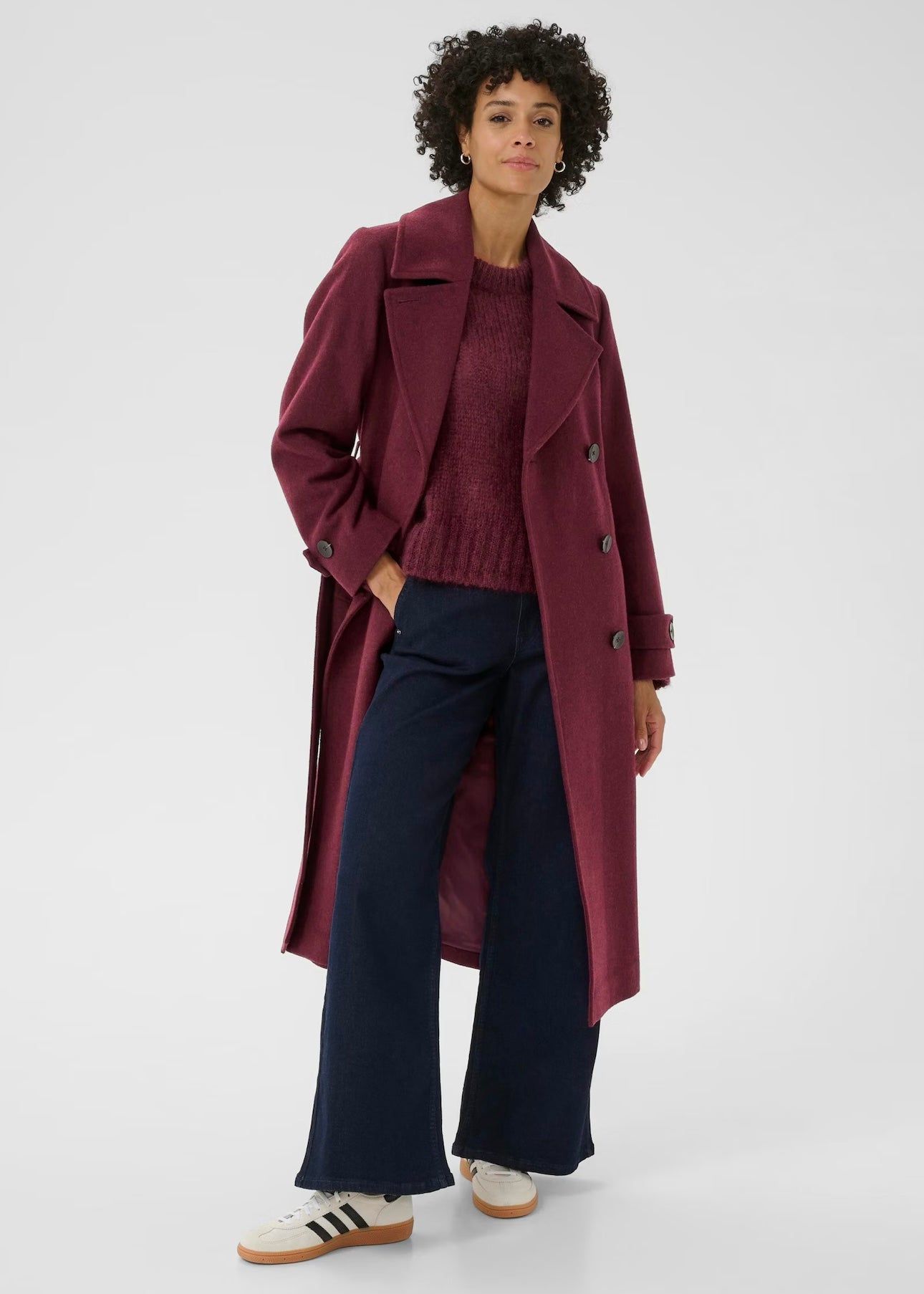 Synne coat Tawny Port Melange