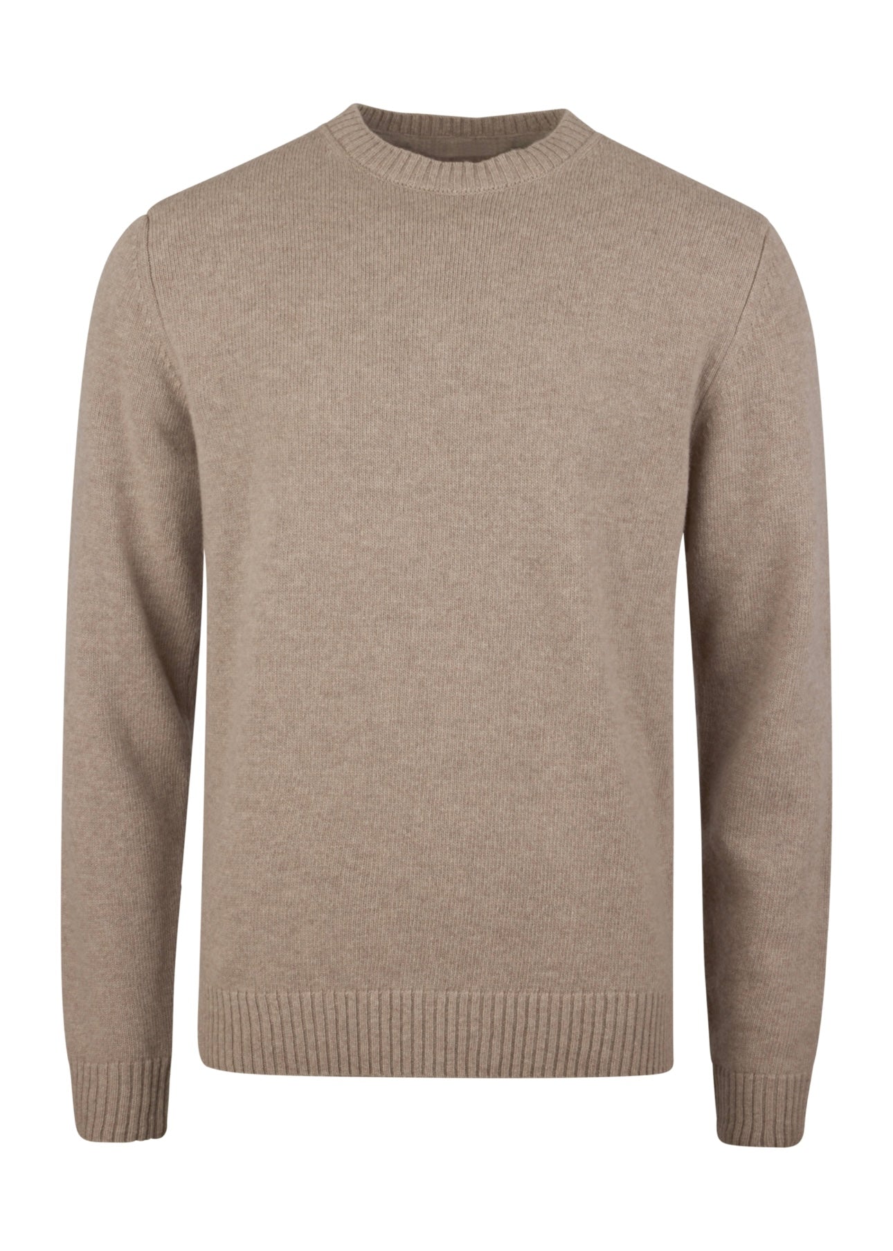 Knitted Merino crew Light Brown